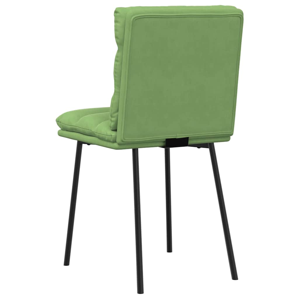 Chaises à manger lot de 4 vert clair velours