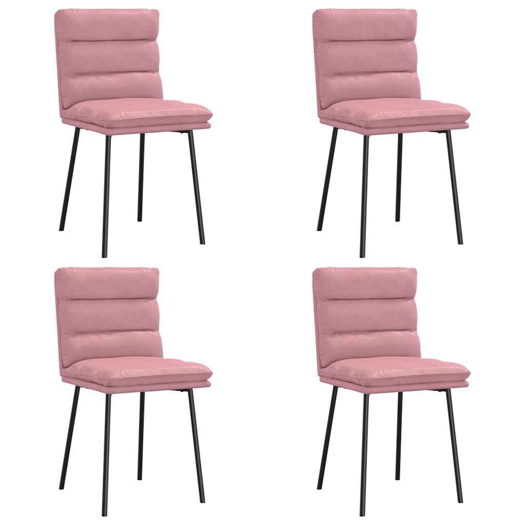 Chaises à manger lot de 4 Rose Velours