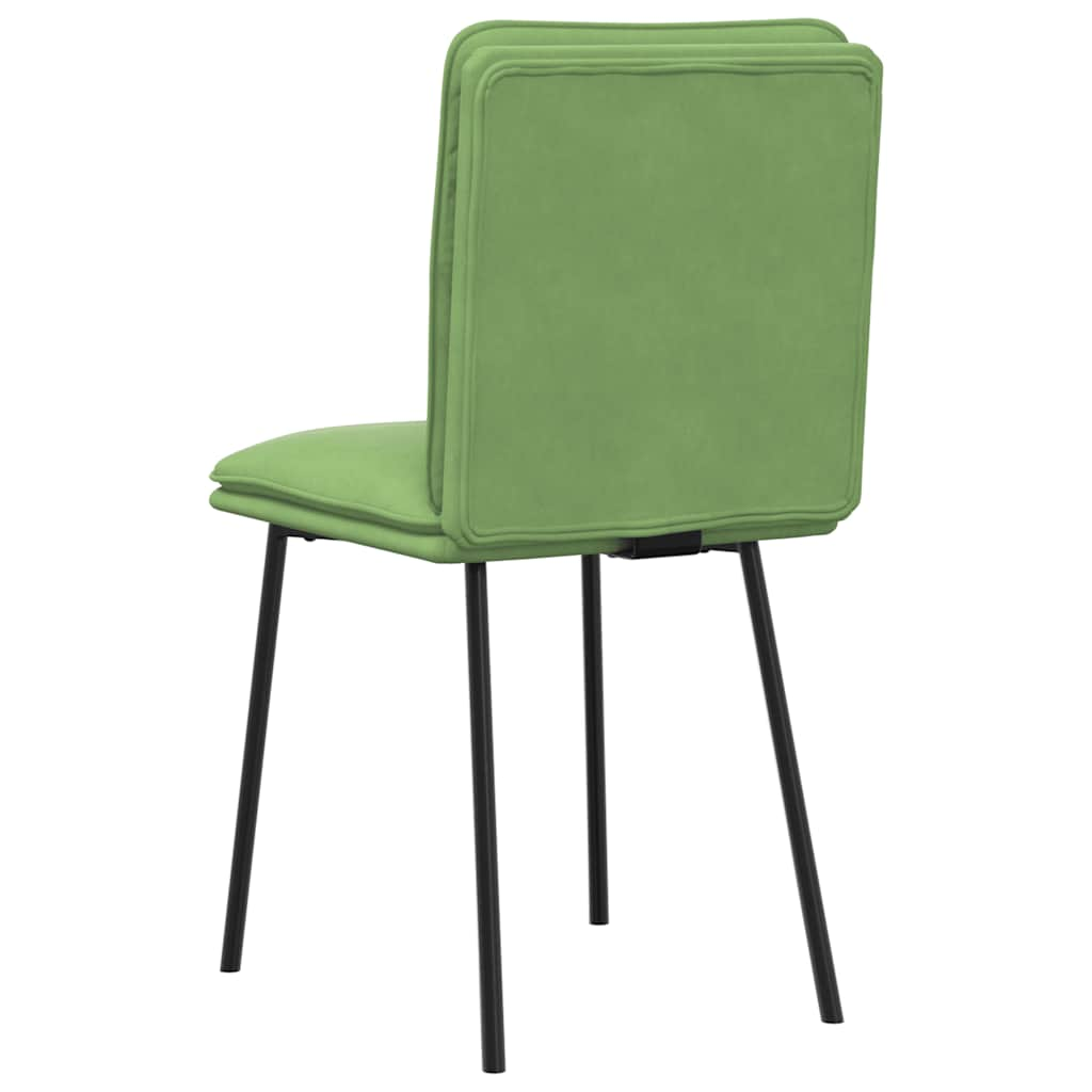 Chaises à manger lot de 4 vert clair velours