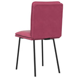 Chaises à manger lot de 4 Rouge bordeaux Velours