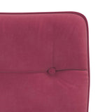 Chaises à manger lot de 4 Rouge bordeaux Velours