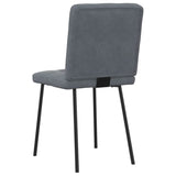 Chaises à manger lot de 6 gris foncé velours