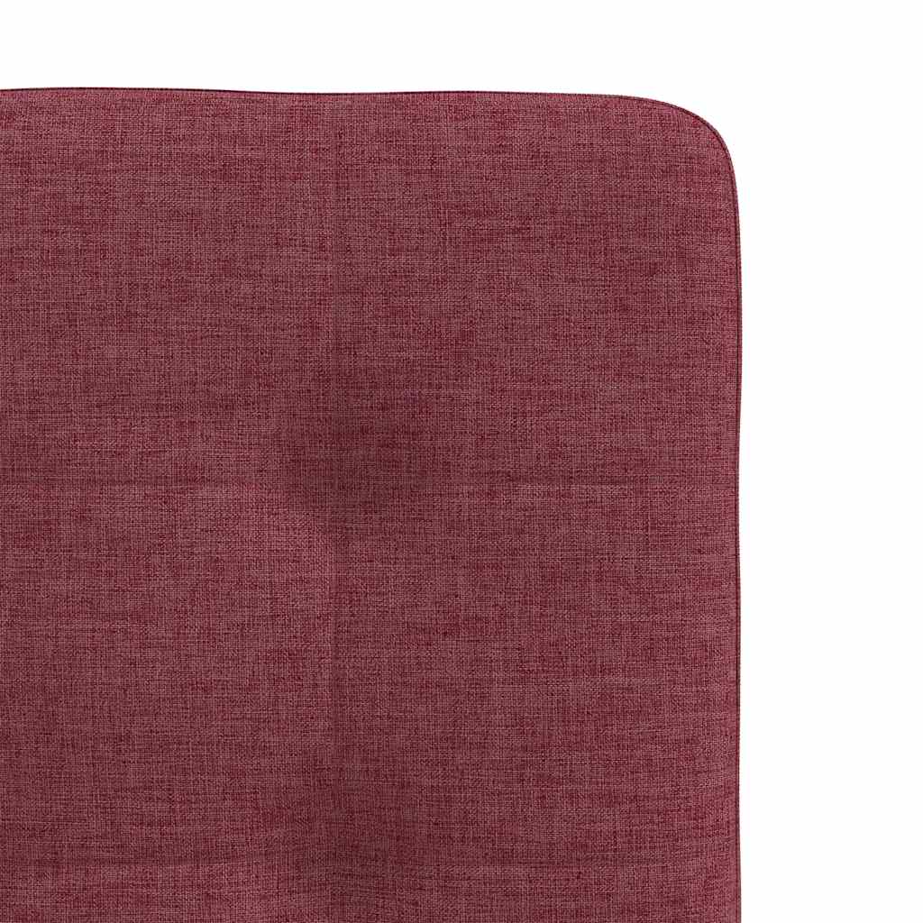 Chaises à manger lot de 6 rouge bordeaux tissu