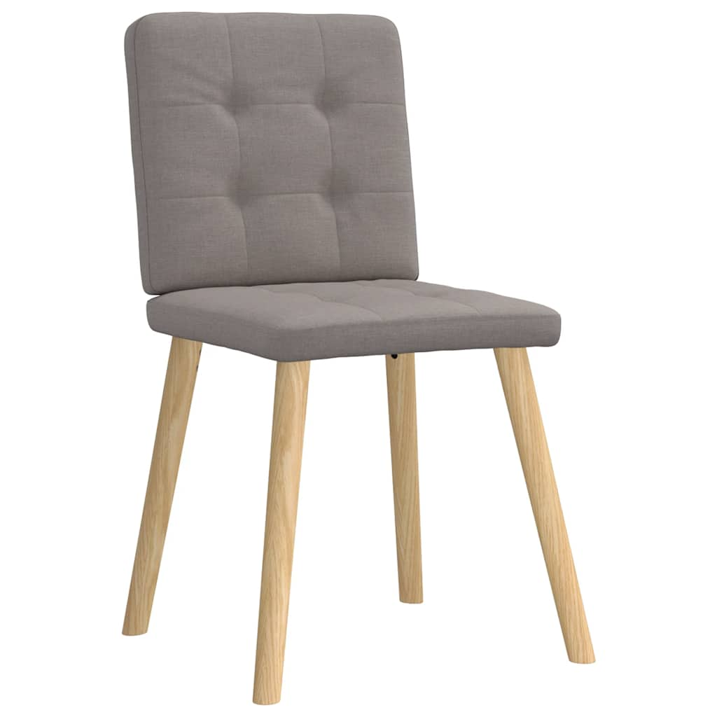 Chaises à manger lot de 6 taupe tissu