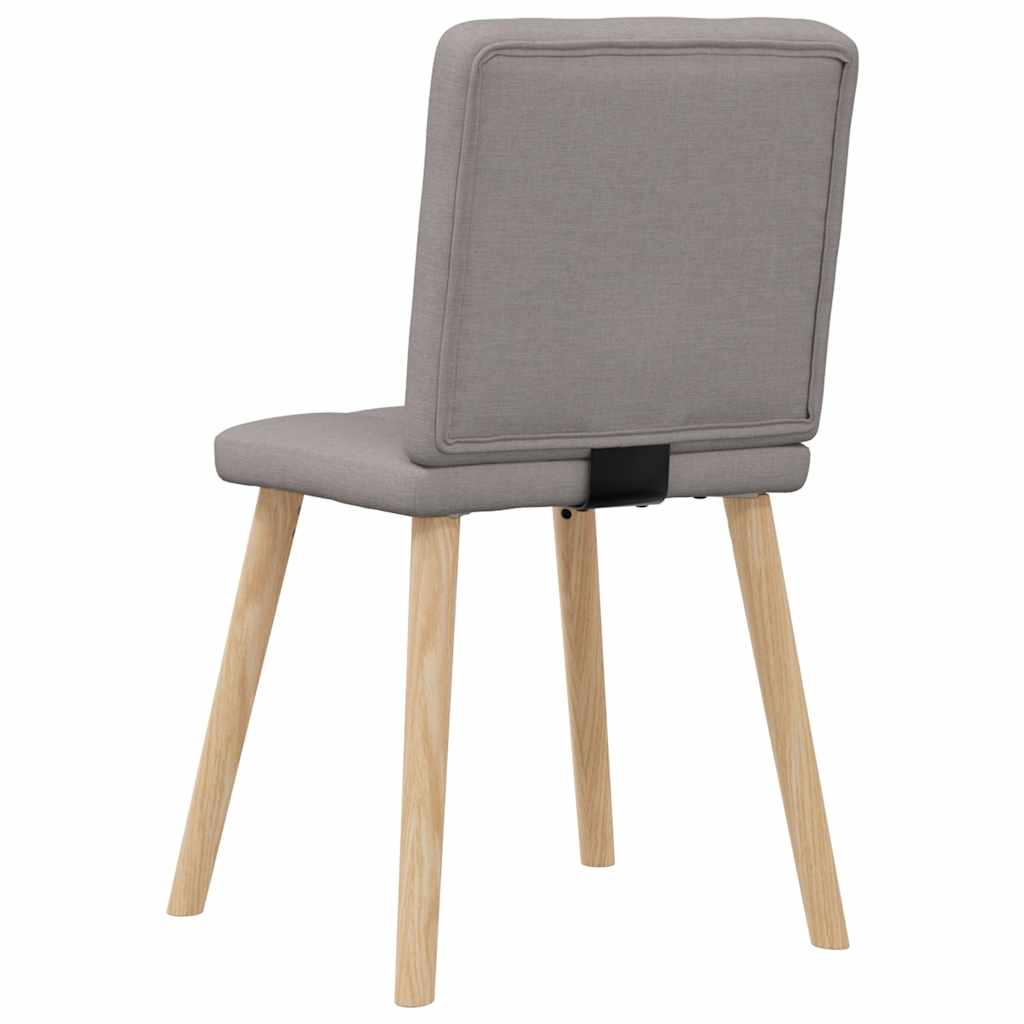 Chaises à manger lot de 6 taupe tissu