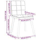 Chaises à manger lot de 6 crème tissu