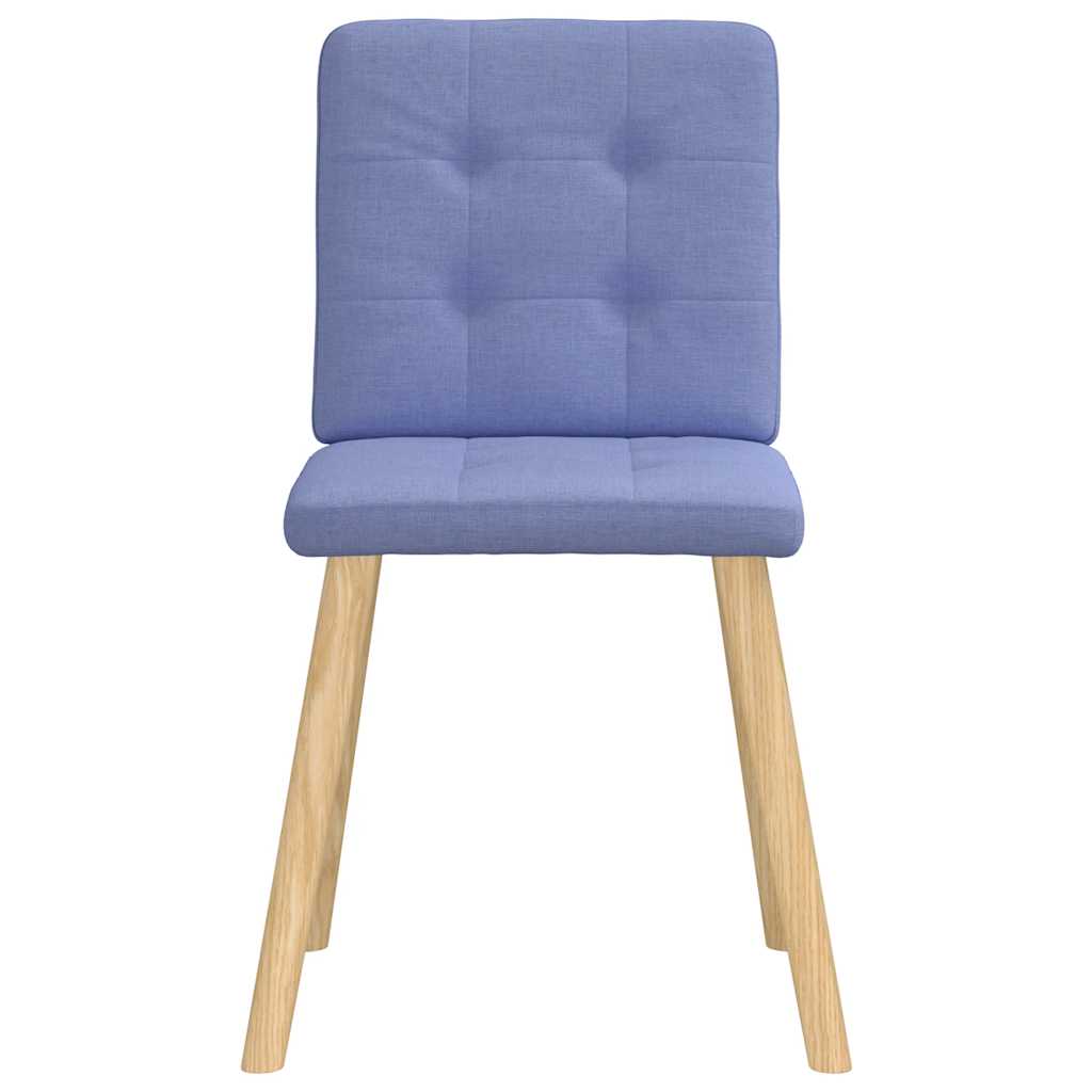 Chaises à manger lot de 6 bleu jean tissu