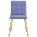 Chaises à manger lot de 6 bleu jean tissu