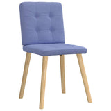 Chaises à manger lot de 6 bleu jean tissu