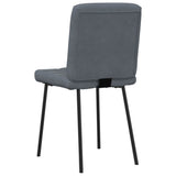 Chaises à manger lot de 6 gris foncé velours