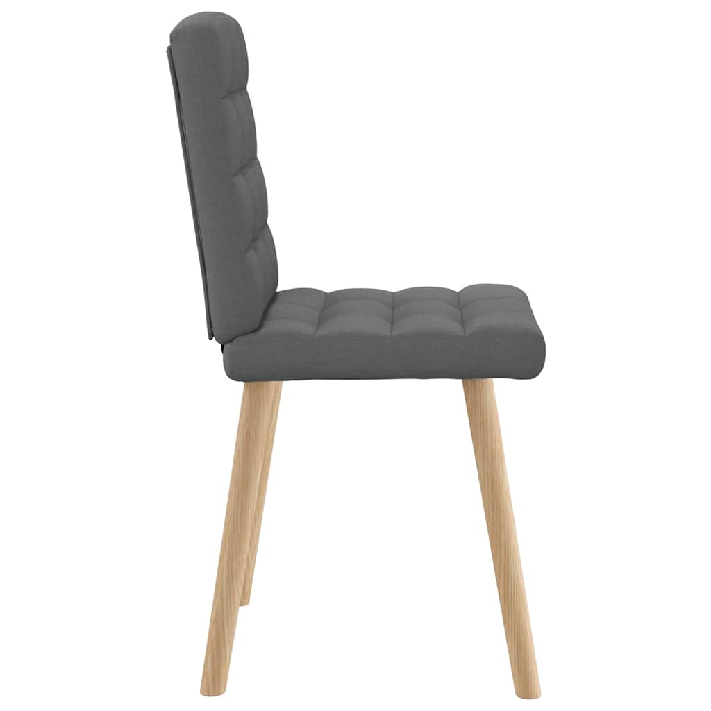 Chaises à manger lot de 6 gris foncé tissu