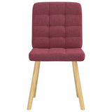 Chaises à manger lot de 6 rouge bordeaux tissu