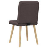 Chaises à manger lot de 6 marron foncé tissu