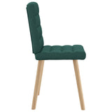 Chaises à manger lot de 6 vert foncé tissu