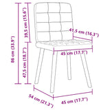 Chaises à manger lot de 6 vert foncé tissu