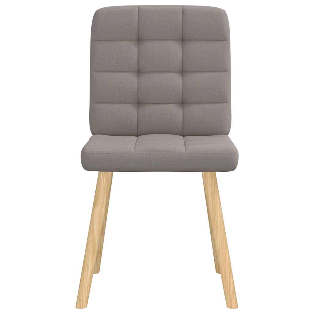 Chaises à manger lot de 6 taupe tissu