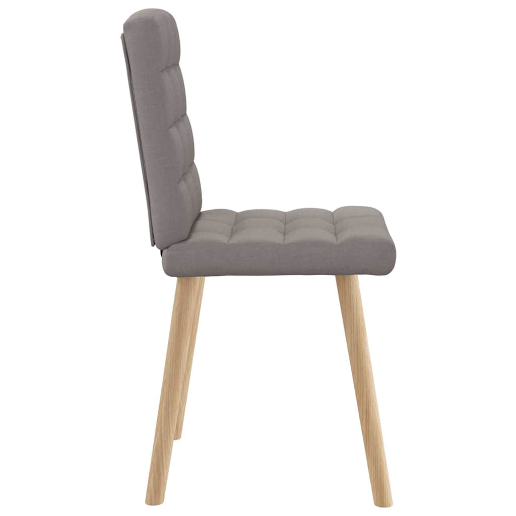 Chaises à manger lot de 6 taupe tissu