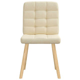 Dining chairs set of 6 cream fabric