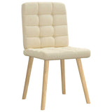 Dining chairs set of 6 cream fabric