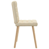 Dining chairs set of 6 cream fabric