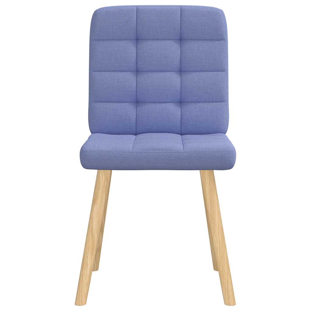 Chaises à manger lot de 6 bleu jean tissu