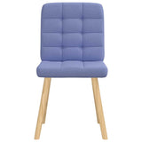 Chaises à manger lot de 6 bleu jean tissu