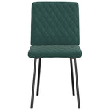 Chaises à manger lot de 6 vert foncé velours