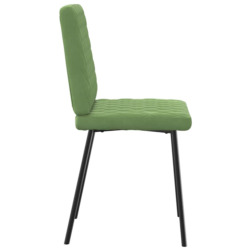 Chaises à manger lot de 6 vert clair velours