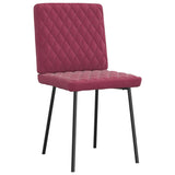 Dining chairs set of 6 burgundy red velvet