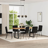 Dining chairs set of 6 black velvet