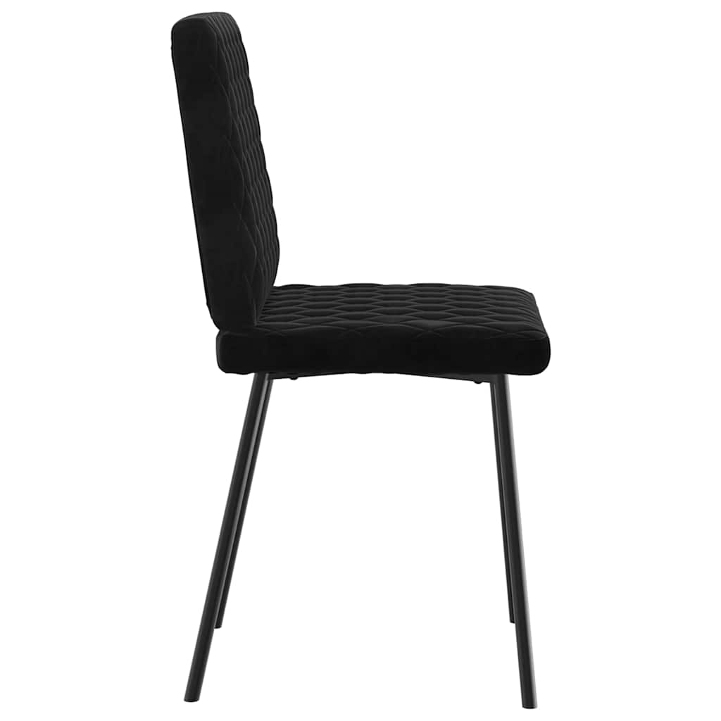 Dining chairs set of 6 black velvet