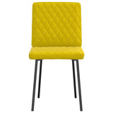 Dining chairs set of 6 yellow velvet