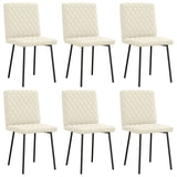 Dining chairs set of 6 cream velvet