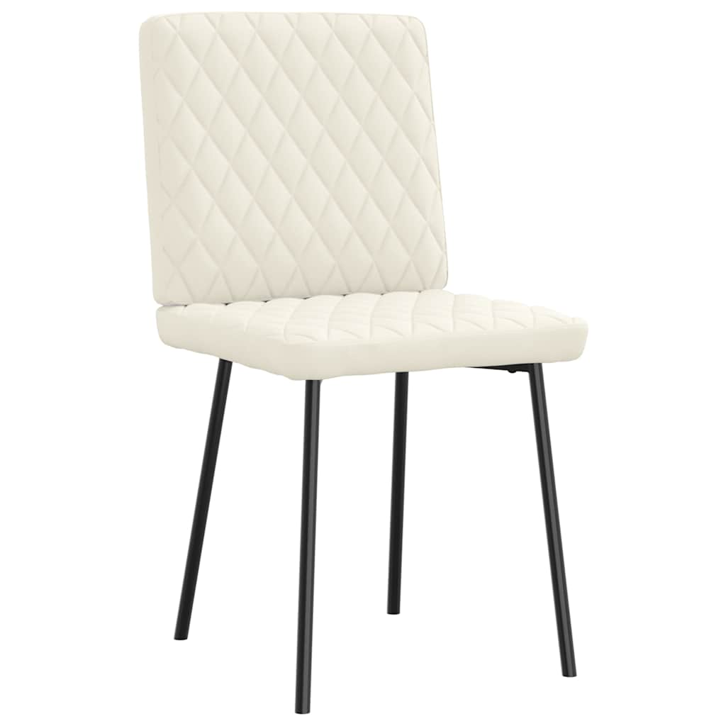 Dining chairs set of 6 cream velvet