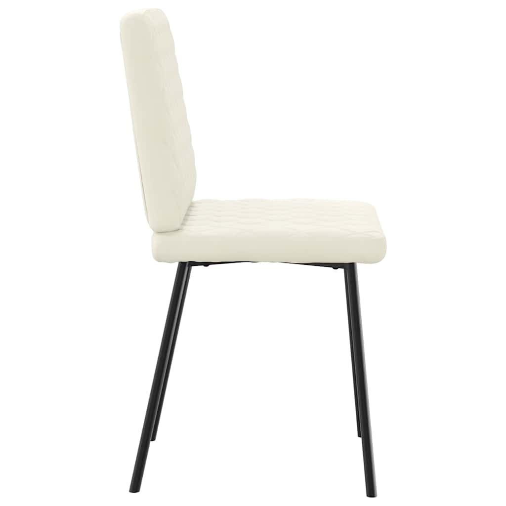 Dining chairs set of 6 cream velvet