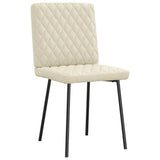 Dining chairs set of 6 cream faux leather