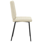 Dining chairs set of 6 cream faux leather