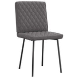 Dining chairs set of 6 gray faux leather