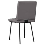 Dining chairs set of 6 gray faux leather