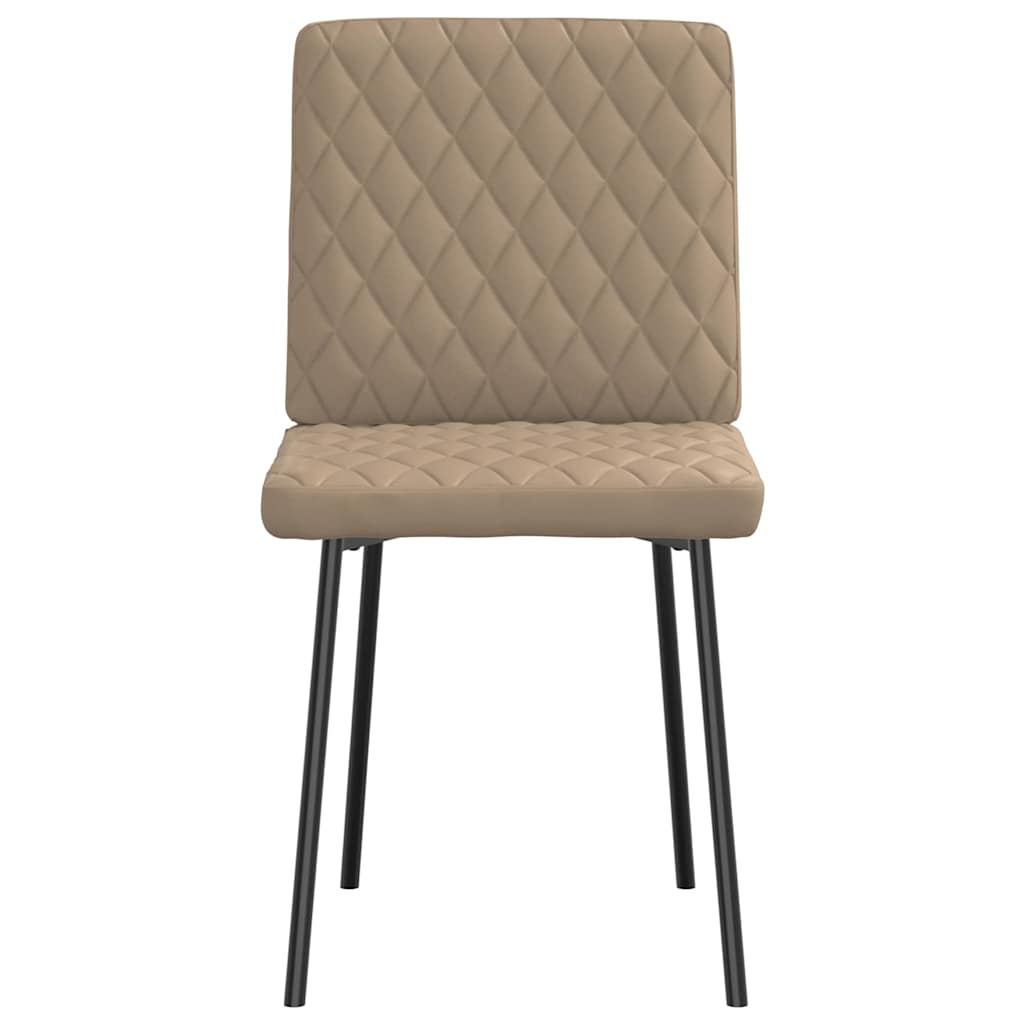 Dining chairs set of 6 cappuccino faux leather