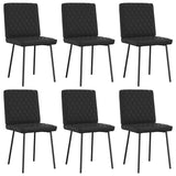 Dining chairs set of 6 black faux leather