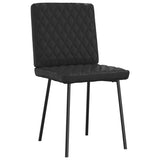 Dining chairs set of 6 black faux leather