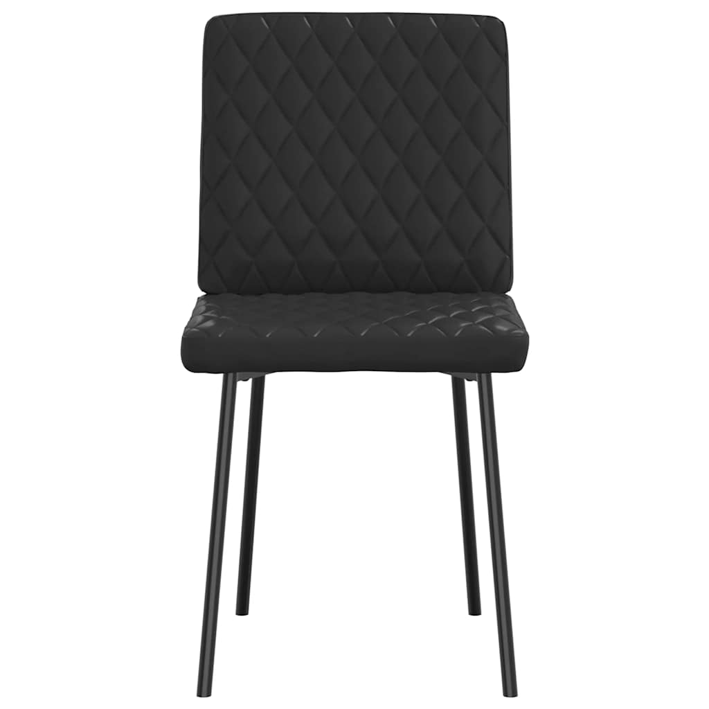 Dining chairs set of 6 black faux leather