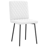 Dining chairs set of 6 white faux leather