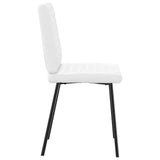 Dining chairs set of 6 white faux leather