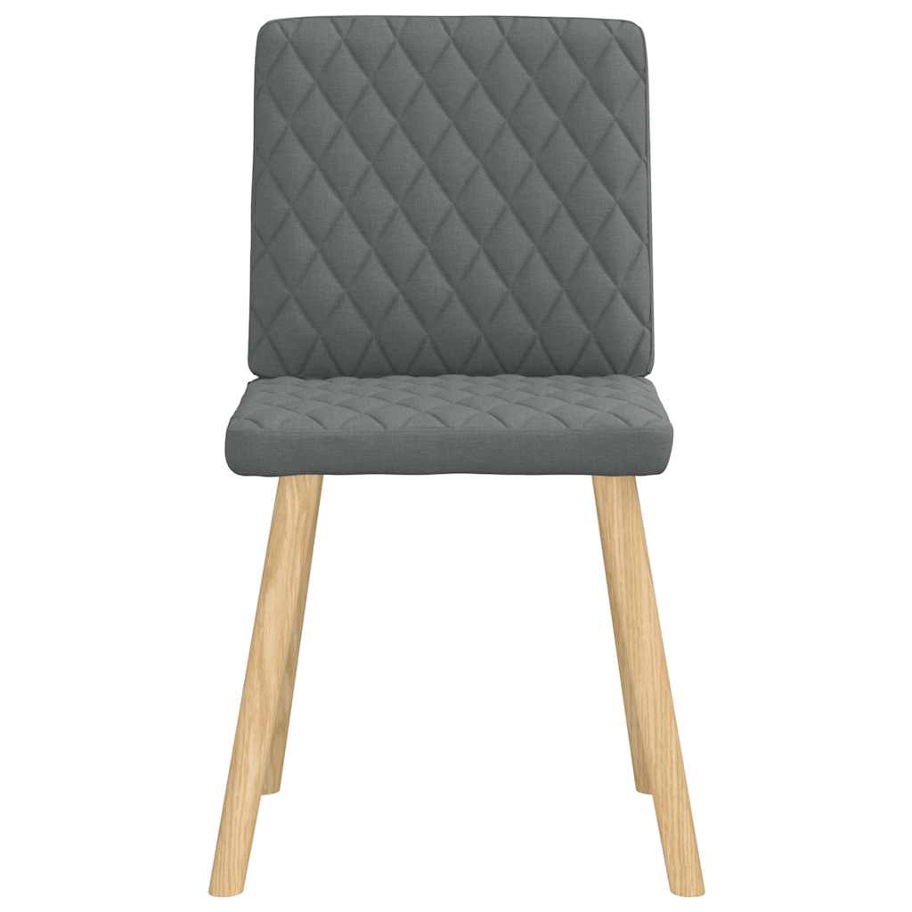 Chaises à manger lot de 6 gris foncé tissu