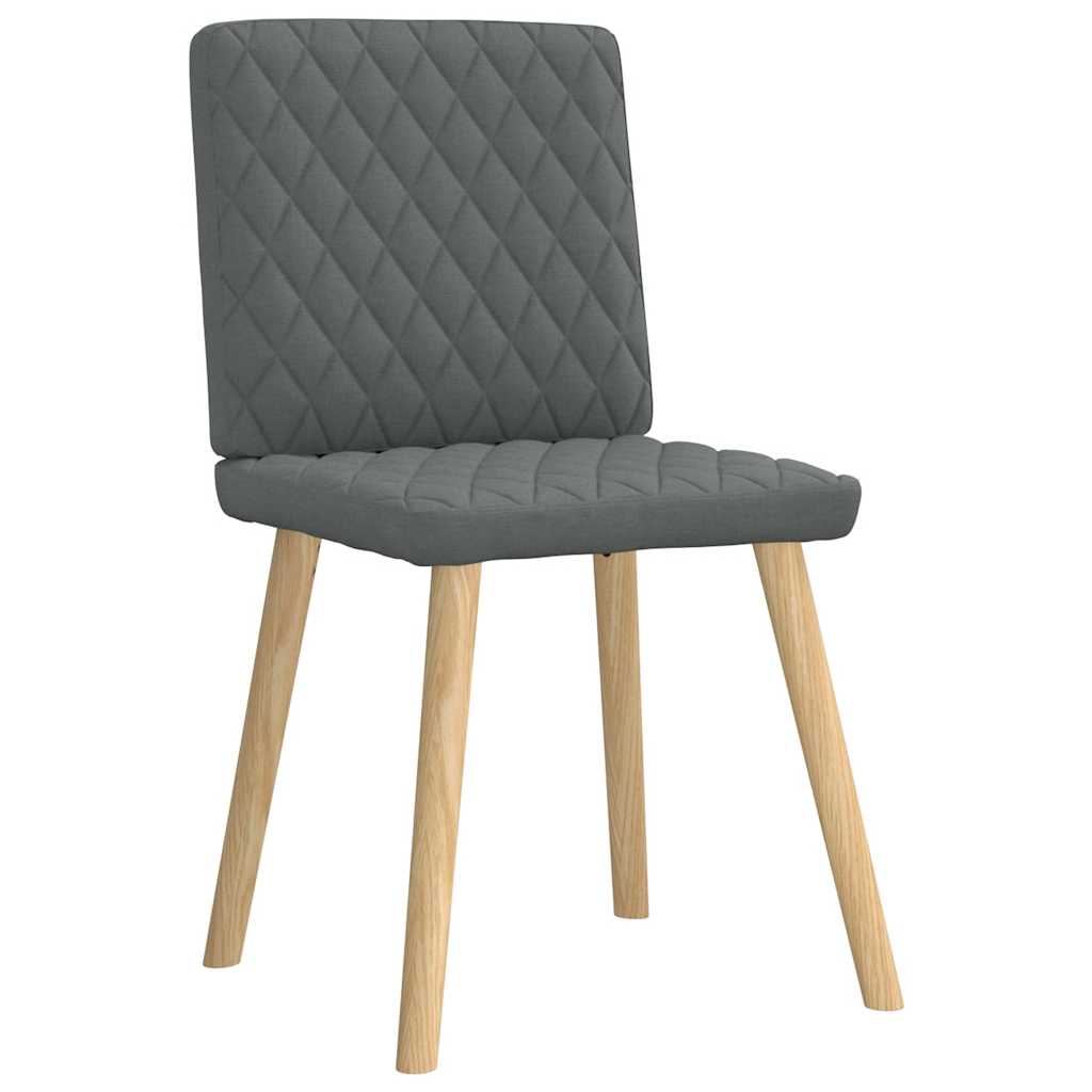 Chaises à manger lot de 6 gris foncé tissu