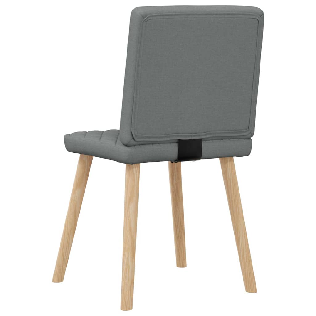 Chaises à manger lot de 6 gris foncé tissu