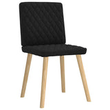 Chaises à manger lot de 6 noir tissu