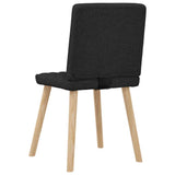 Chaises à manger lot de 6 noir tissu